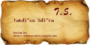 Takács Sára névjegykártya